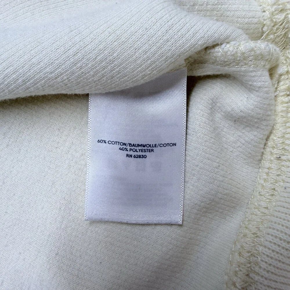 Lands End Men’s Half Zip Pullover, Sweater, Light Yellow, Size Large 42-44